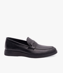 MOCASSIN LEO EN CUIR, NOIR – CL450