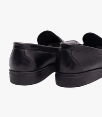 MOCASSIN LEO EN CUIR, NOIR – CL450