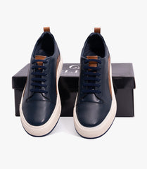 BASKET BOLT en Cuir, Bleu -CL6069