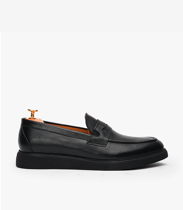 MOCASSIN LEO en Cuir, Noir – CL438 - Celeno - Afrique