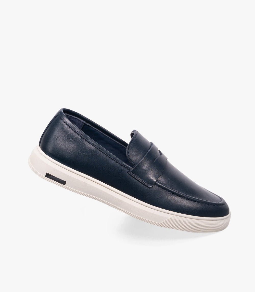 MOCASSIN ADDLER en Cuir, Bleu Nuit– CL6044 - Celeno - IVOIRE