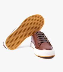 BASKET ROGUE en Cuir, MARRON COGNAC – CL6073 - Celeno - IVOIRE