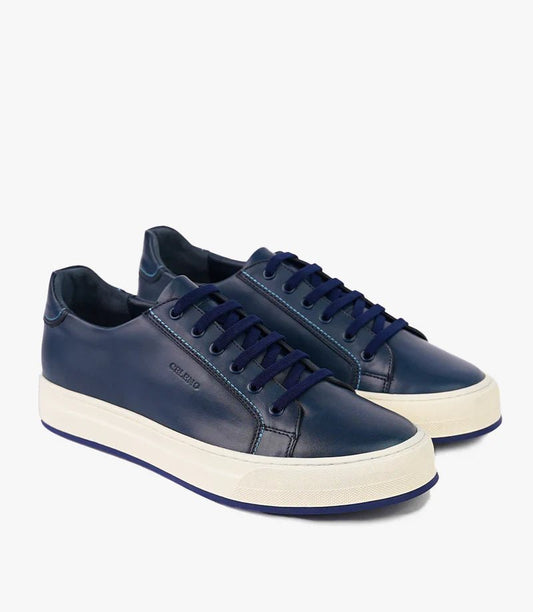 BASKET ROGUE en Cuir, Bleu Nuit– CL6073 - Celeno - Afrique