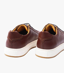 BASKET ROGUE en Cuir, MARRON COGNAC – CL6073 - Celeno - IVOIRE