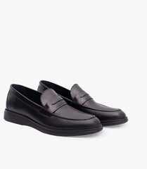 MOCASSIN LEO EN CUIR, NOIR – CL450