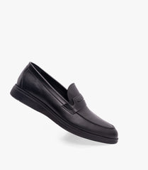 MOCASSIN LEO EN CUIR, NOIR – CL450