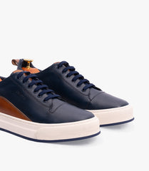 BASKET BOLT en Cuir, Bleu -CL6069