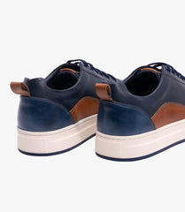 BASKET BOLT en Cuir, Bleu -CL6069