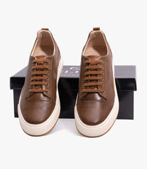 BASKET BOLT en Cuir, Tabac -CL6069