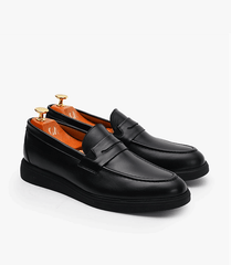 MOCASSIN LEO en Cuir, Noir – CL438 - Celeno - Afrique