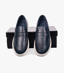 MOCASSIN ADDLER en Cuir, Bleu Nuit– CL6044 - Celeno - IVOIRE