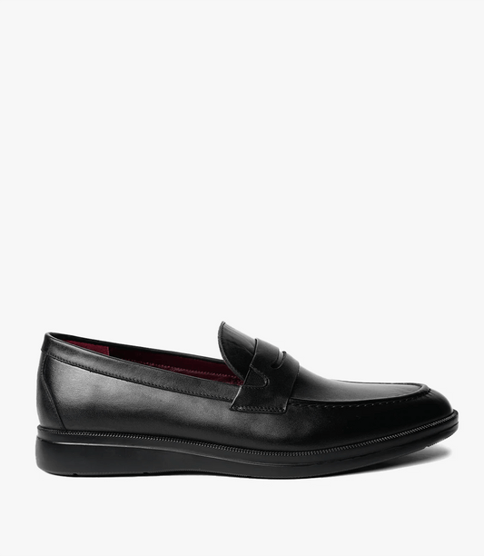 MOCASSIN LEO EN CUIR, NOIR – CL450 - Celeno - Afrique