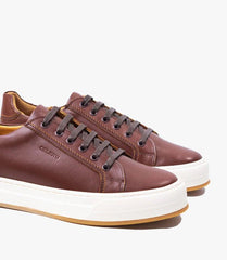 BASKET ROGUE en Cuir, MARRON COGNAC – CL6073 - Celeno - IVOIRE