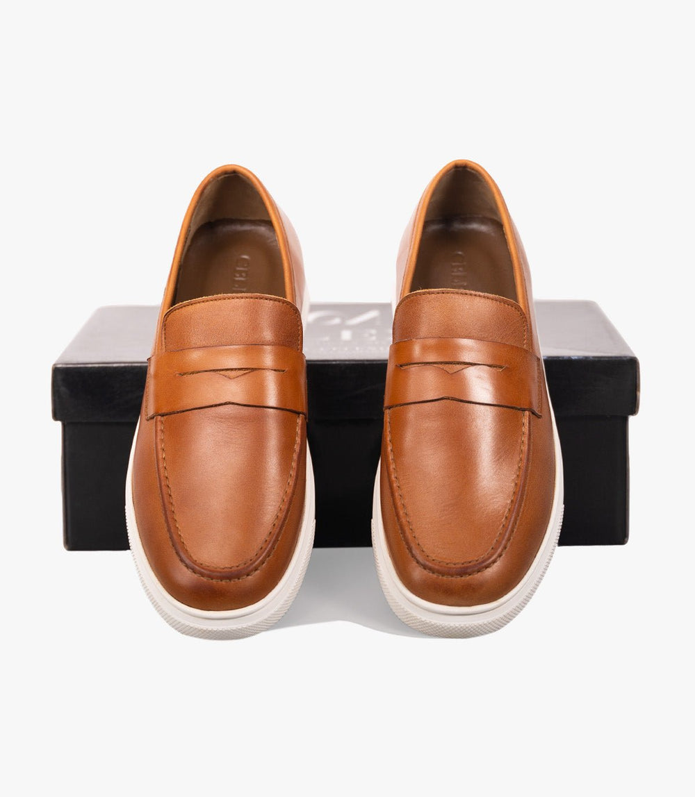 MOCASSIN ADDLER en Cuir, Tabac – CL6044 - Celeno - IVOIRE