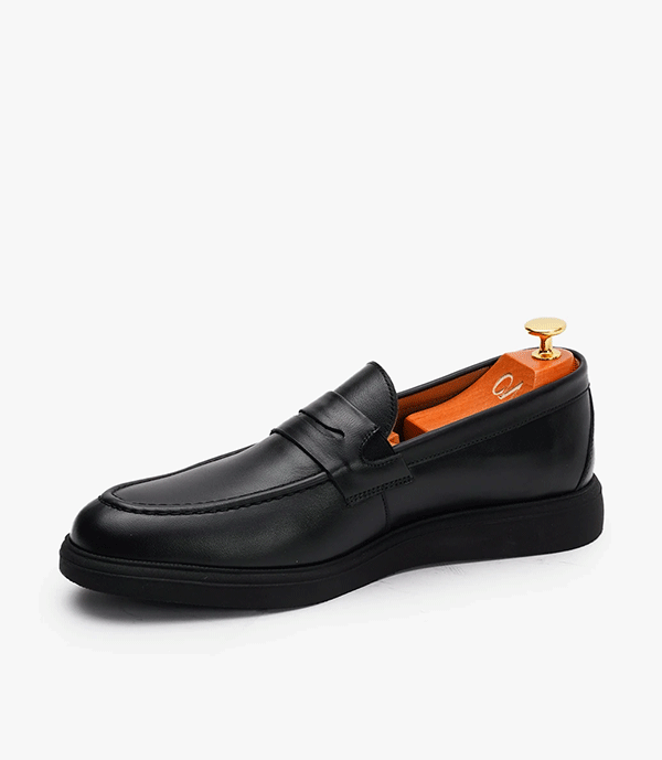 MOCASSIN LEO en Cuir, Noir – CL438 - Celeno - Afrique