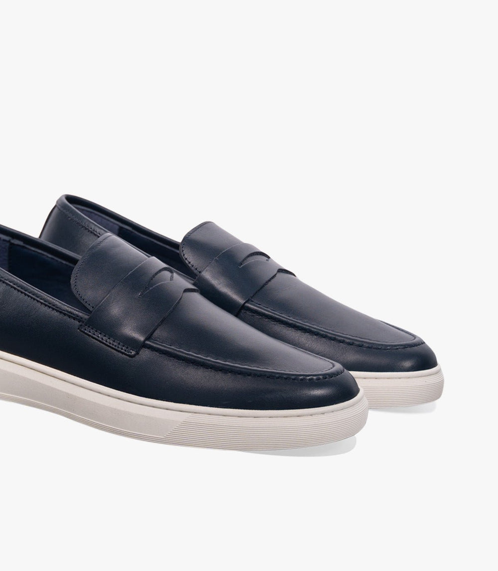 MOCASSIN ADDLER en Cuir, Bleu Nuit– CL6044 - Celeno - IVOIRE