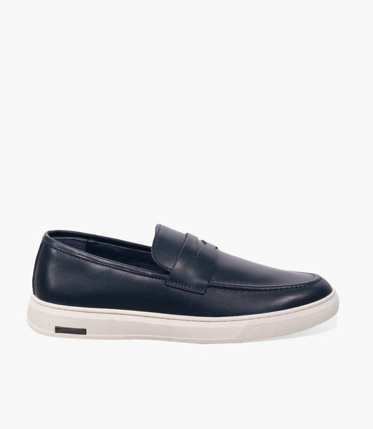MOCASSIN ADDLER en Cuir, Bleu Nuit– CL6044 - Celeno - IVOIRE